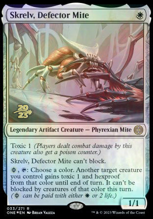 Skrelv, Defector Mite [Phyrexia: All Will Be One Prerelease Promos] | Rook's Games and More