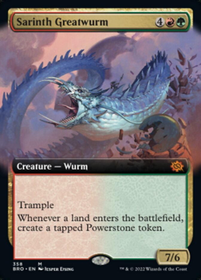 Sarinth Greatwurm (Extended Art) [The Brothers' War] | Rook's Games and More