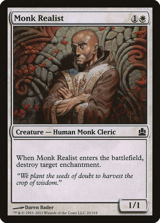 Monk Realist [Commander 2011] | Rook's Games and More