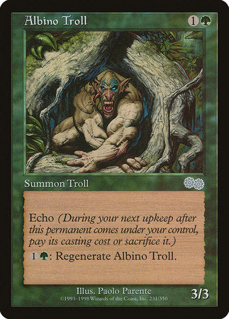 Albino Troll [Urza's Saga] | Rook's Games and More