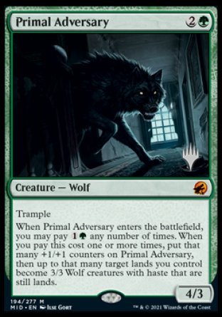 Primal Adversary (Promo Pack) [Innistrad: Midnight Hunt Promos] | Rook's Games and More
