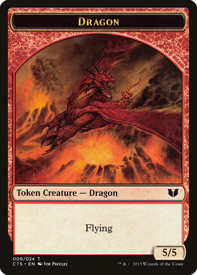 Dragon // Dragon Double-Sided Token [Commander 2015 Tokens] | Rook's Games and More
