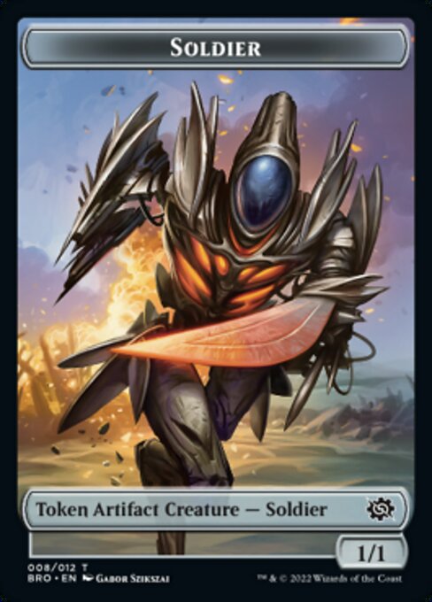 Powerstone // Soldier (008) Double-Sided Token [The Brothers' War Tokens] | Rook's Games and More