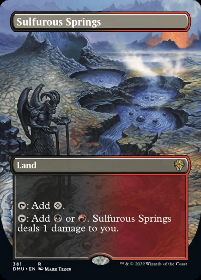 Sulfurous Springs (Borderless Alternate Art) [Dominaria United] | Rook's Games and More
