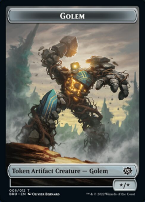 Powerstone // Golem Double-Sided Token [The Brothers' War Tokens] | Rook's Games and More