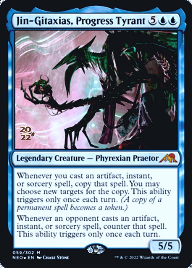 Jin-Gitaxias, Progress Tyrant [Kamigawa: Neon Dynasty Prerelease Promos] | Rook's Games and More