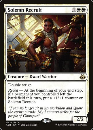 Solemn Recruit [Aether Revolt] | Rook's Games and More