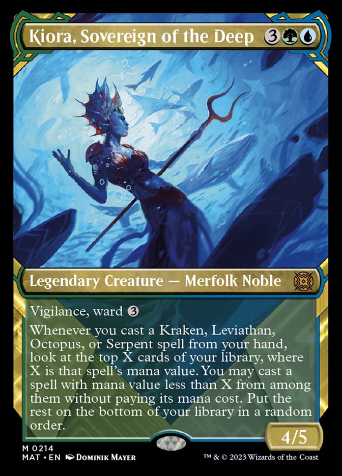 Kiora, Sovereign of the Deep (Showcase Halo Foil) [March of the Machine: The Aftermath] | Rook's Games and More