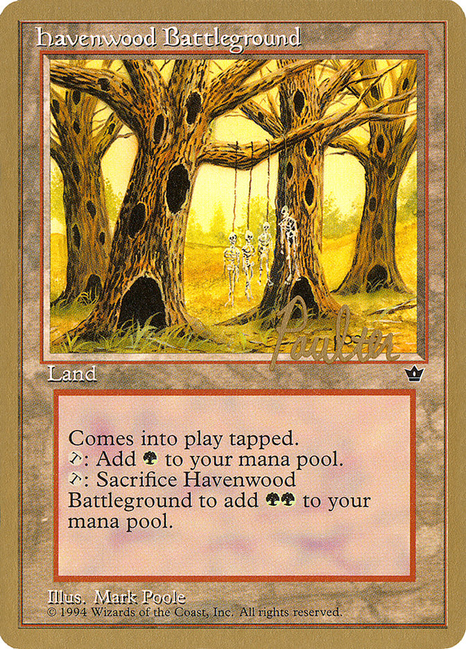 Havenwood Battleground (Preston Poulter) [Pro Tour Collector Set] | Rook's Games and More