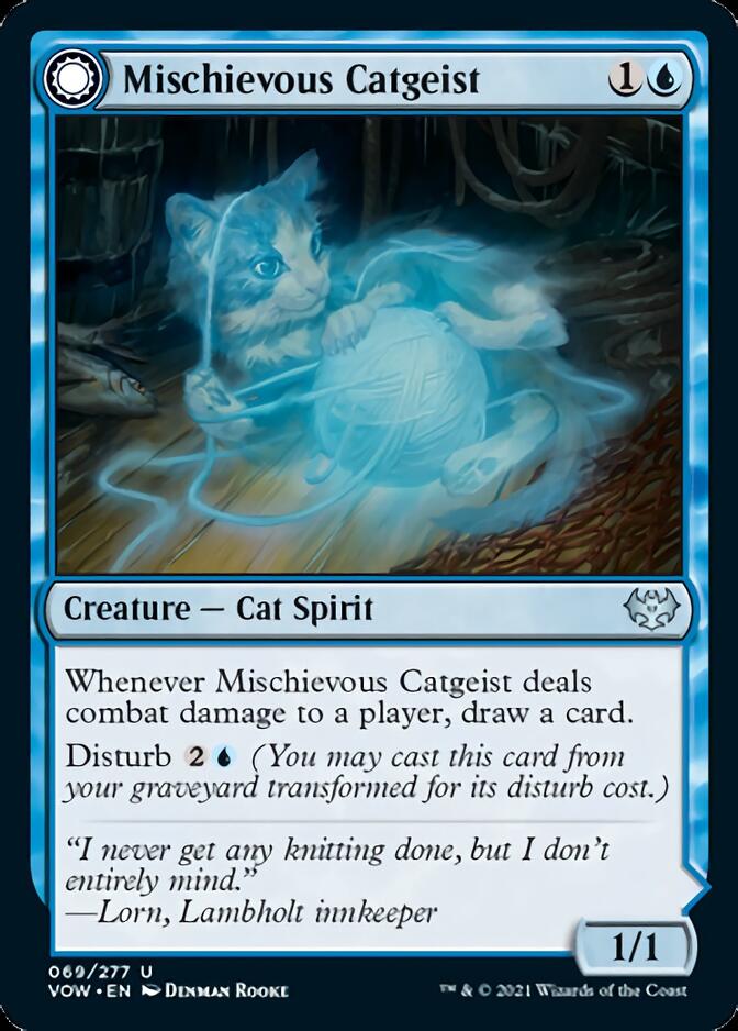 Mischievous Catgeist // Catlike Curiosity [Innistrad: Crimson Vow] | Rook's Games and More