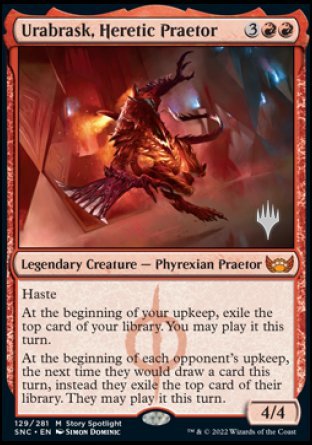 Urabrask, Heretic Praetor (Promo Pack) [Streets of New Capenna Promos] | Rook's Games and More