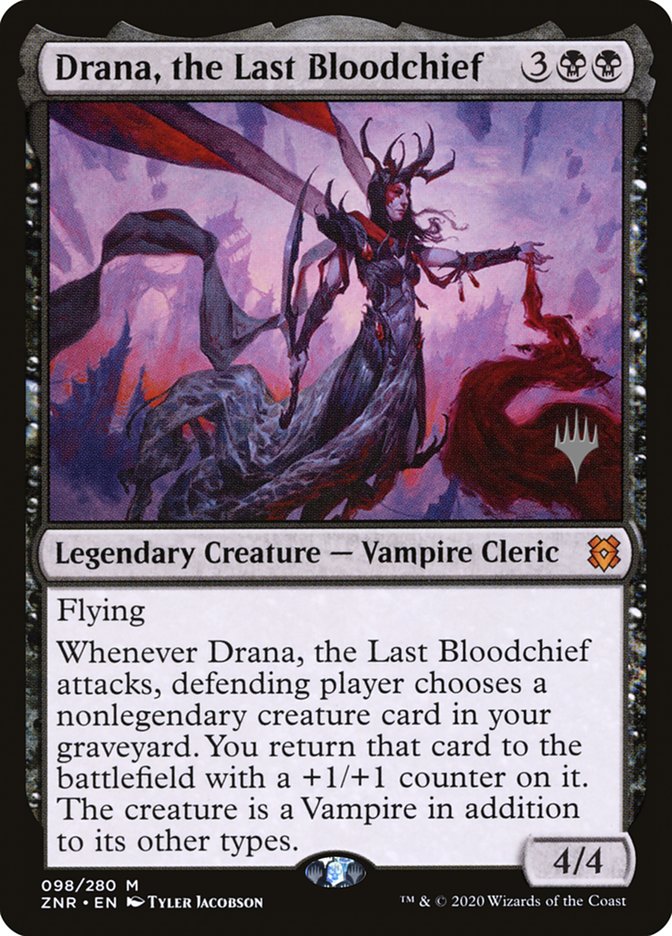 Drana, the Last Bloodchief (Promo Pack) [Zendikar Rising Promos] | Rook's Games and More