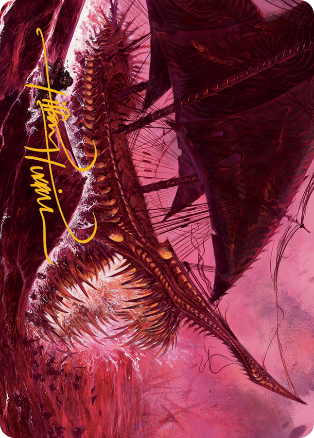 Marauding Dreadship Art Card (Gold-Stamped Signature) [March of the Machine Art Series] | Rook's Games and More