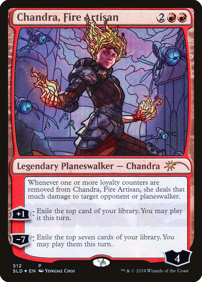 Chandra, Fire Artisan (Stained Glass) [Secret Lair Drop Promos] | Rook's Games and More