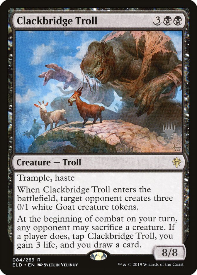 Clackbridge Troll (Promo Pack) [Throne of Eldraine Promos] | Rook's Games and More