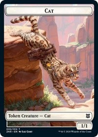 Cat // Hydra Double-sided Token [Zendikar Rising Tokens] | Rook's Games and More