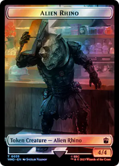 Alien Rhino // Beast Double-Sided Token (Surge Foil) [Doctor Who Tokens] | Rook's Games and More