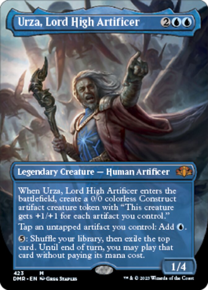 Urza, Lord High Artificer (Borderless Alternate Art) [Dominaria Remastered] | Rook's Games and More