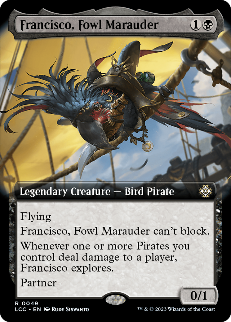 Francisco, Fowl Marauder (Extended Art) [The Lost Caverns of Ixalan Commander] | Rook's Games and More