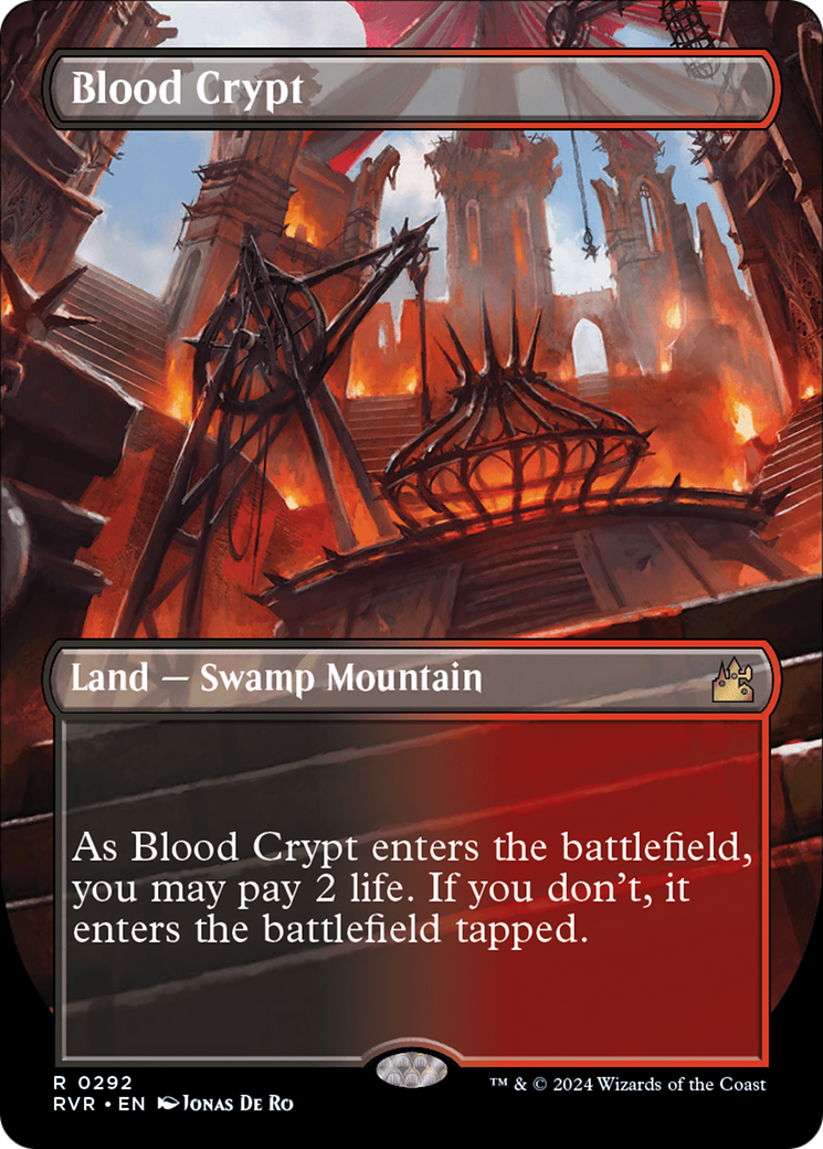 Blood Crypt (Borderless) [Ravnica Remastered] | Rook's Games and More