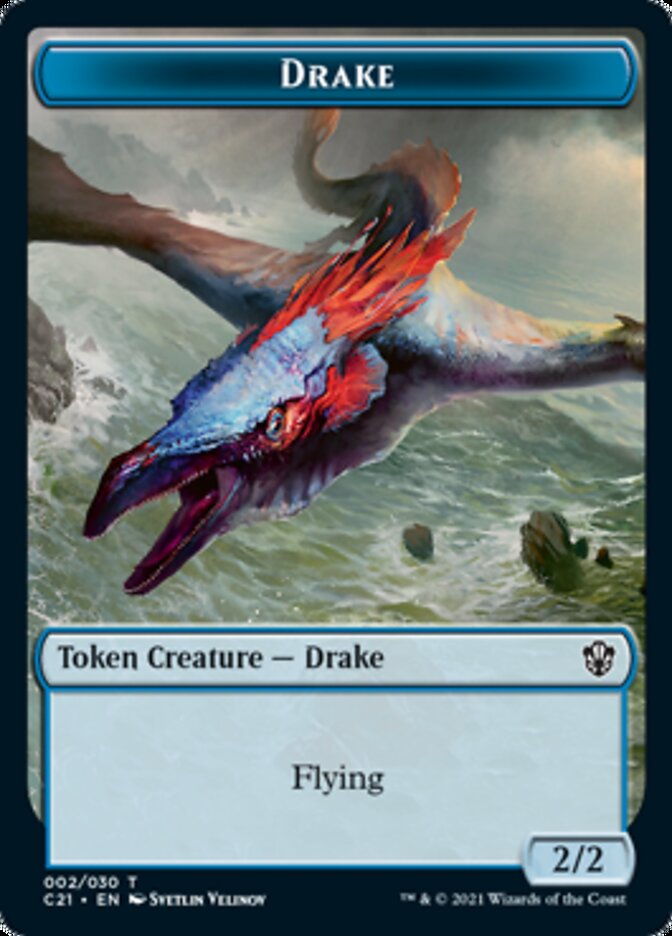 Drake // Elemental (002) Token [Commander 2021 Tokens] | Rook's Games and More