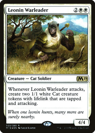 Leonin Warleader [Core Set 2019 Promos] | Rook's Games and More