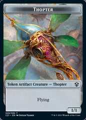 Golem (027) // Thopter Token [Commander 2021 Tokens] | Rook's Games and More