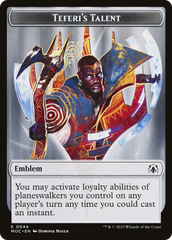 First Mate Ragavan // Teferi's Talent Emblem Double-Sided Token [March of the Machine Commander Tokens] | Rook's Games and More