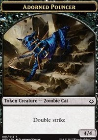 Adorned Pouncer // Warrior Double-sided Token [Hour of Devastation Tokens] | Rook's Games and More