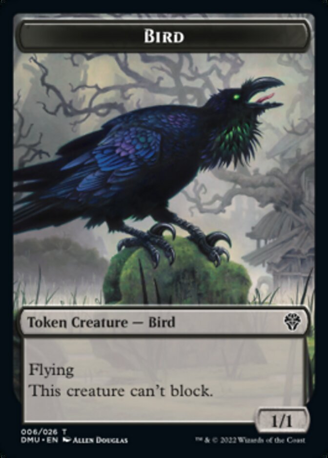 Soldier // Bird (006) Double-sided Token [Dominaria United Tokens] | Rook's Games and More