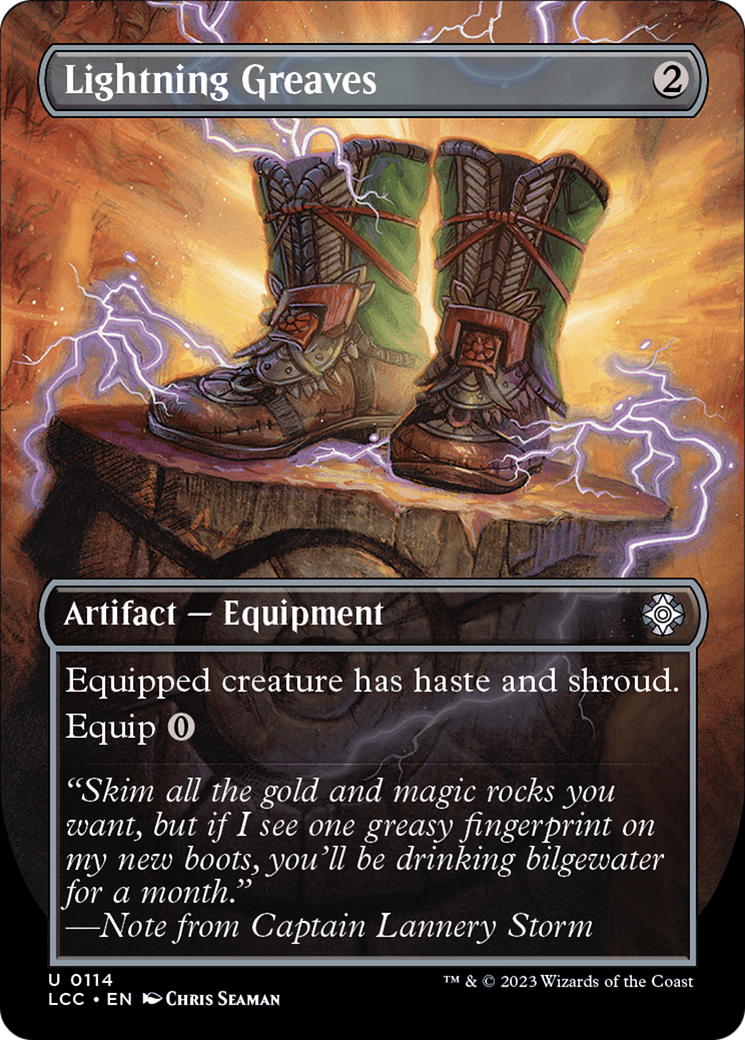 Lightning Greaves (Borderless) [The Lost Caverns of Ixalan Commander] | Rook's Games and More
