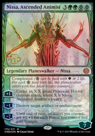 Nissa, Ascended Animist [Phyrexia: All Will Be One Prerelease Promos] | Rook's Games and More