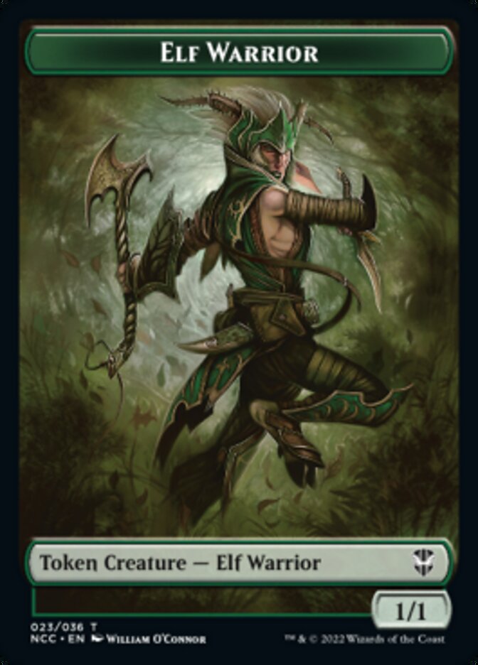 Elf Warrior // Wurm Double-sided Token [Streets of New Capenna Commander Tokens] | Rook's Games and More