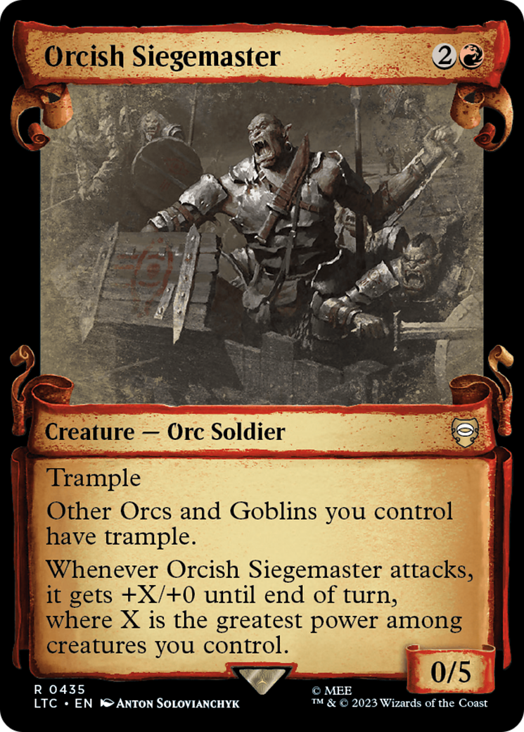 Orcish Siegemaster [The Lord of the Rings: Tales of Middle-Earth Commander Showcase Scrolls] | Rook's Games and More