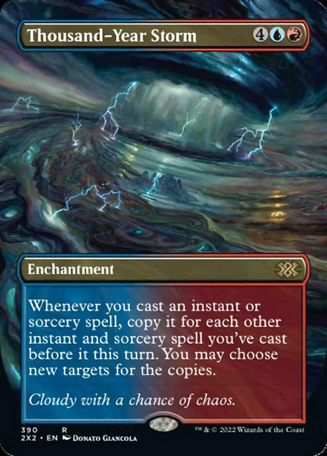 Thousand-Year Storm (Borderless Alternate Art) [Double Masters 2022] | Rook's Games and More