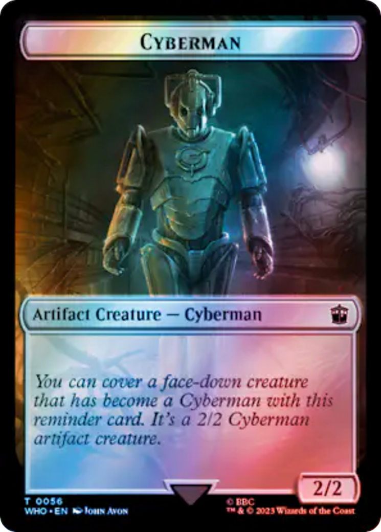 Alien // Cyberman Double-Sided Token (Surge Foil) [Doctor Who Tokens] | Rook's Games and More