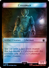 Alien Rhino // Cyberman Double-Sided Token (Surge Foil) [Doctor Who Tokens] | Rook's Games and More