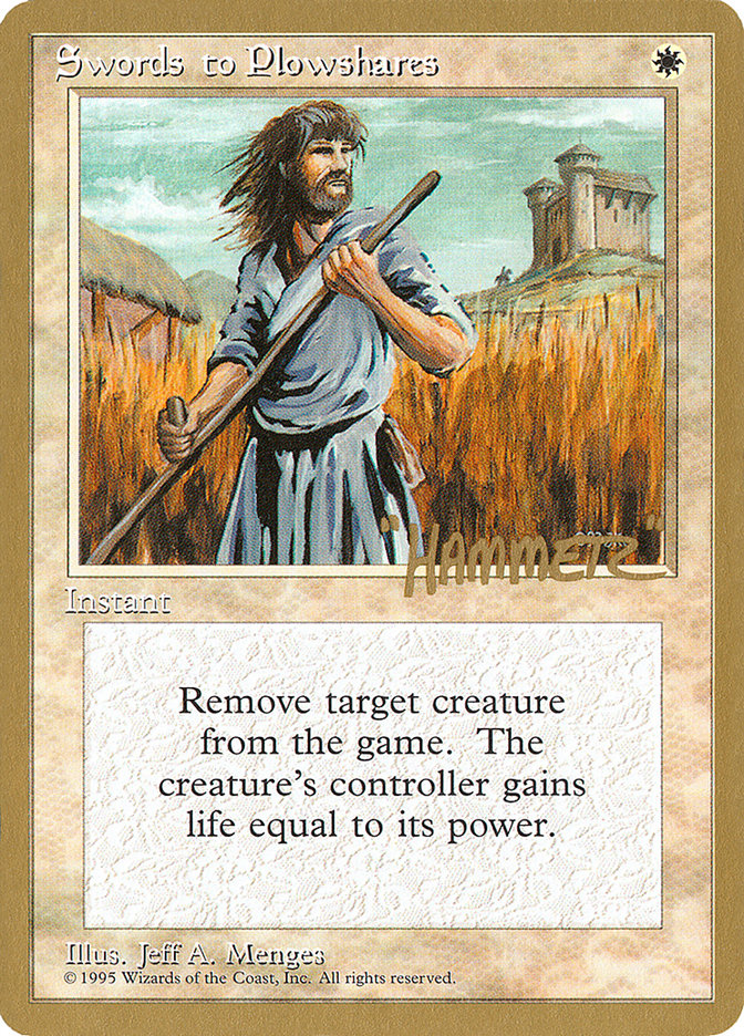 Swords to Plowshares (Shawn "Hammer" Regnier) [Pro Tour Collector Set] | Rook's Games and More