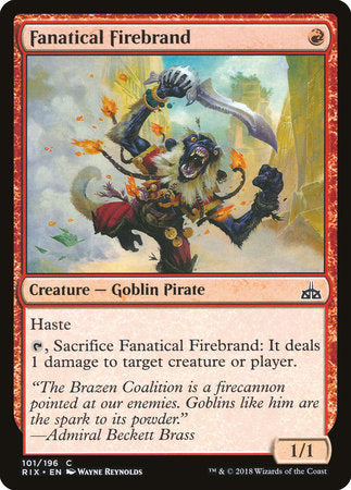 Fanatical Firebrand [Rivals of Ixalan] | Rook's Games and More