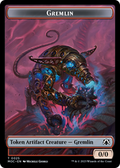 Treasure // Gremlin Double-Sided Token [March of the Machine Commander Tokens] | Rook's Games and More