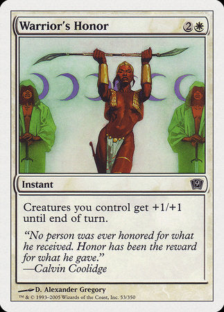 Warrior's Honor [Ninth Edition] | Rook's Games and More