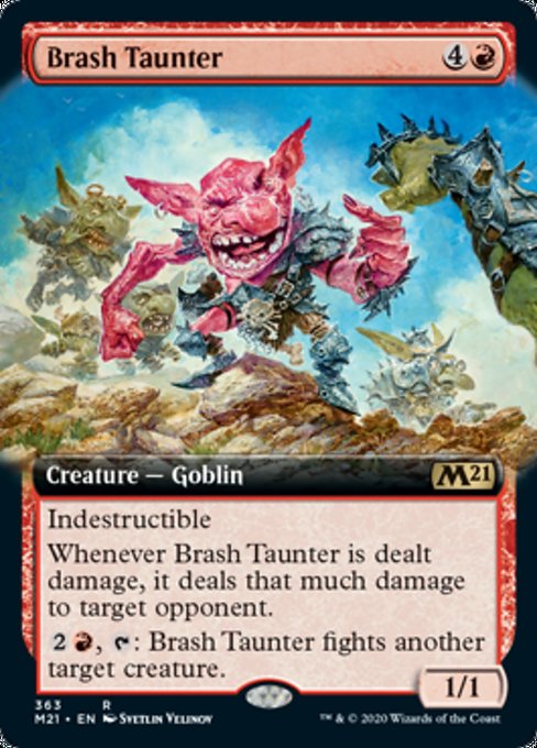 Brash Taunter (Extended Art) [Core Set 2021] | Rook's Games and More