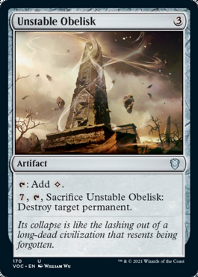 Unstable Obelisk [Innistrad: Crimson Vow Commander] | Rook's Games and More