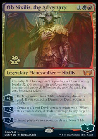 Ob Nixilis, the Adversary [Streets of New Capenna Prerelease Promos] | Rook's Games and More