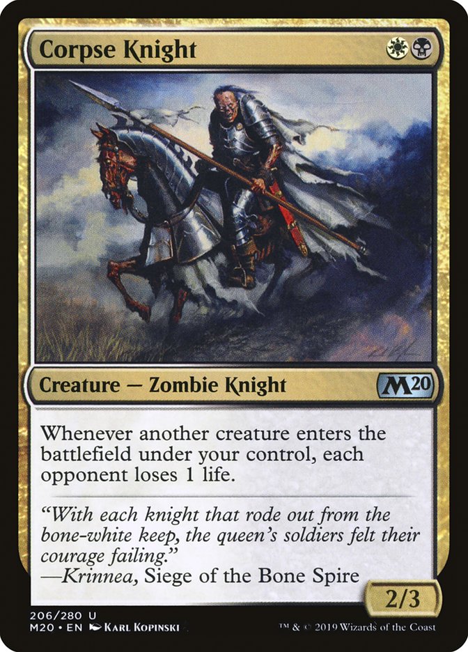 Corpse Knight (2/3 Misprint) [Core Set 2020] | Rook's Games and More