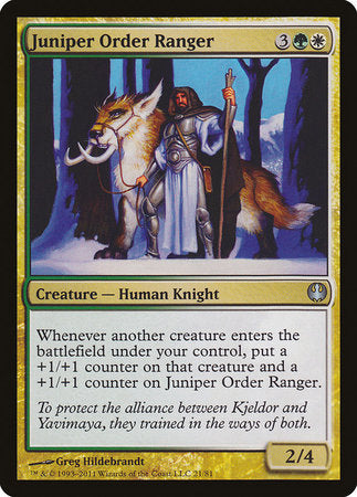 Juniper Order Ranger [Duel Decks: Knights vs. Dragons] | Rook's Games and More