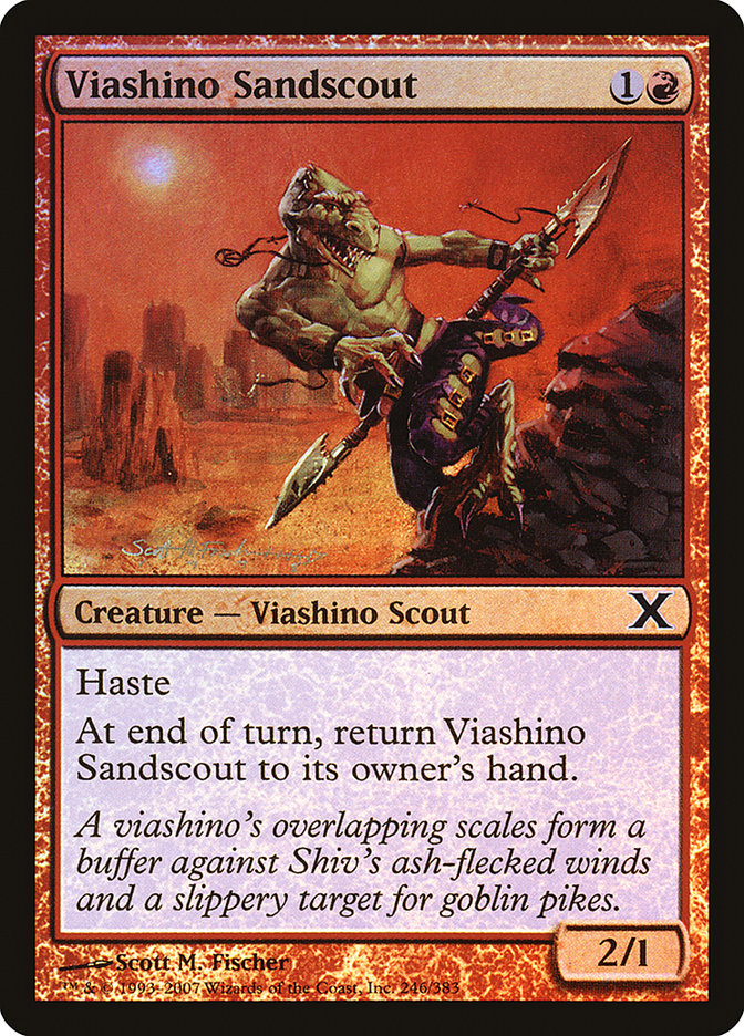 Viashino Sandscout (Premium Foil) [Tenth Edition] | Rook's Games and More