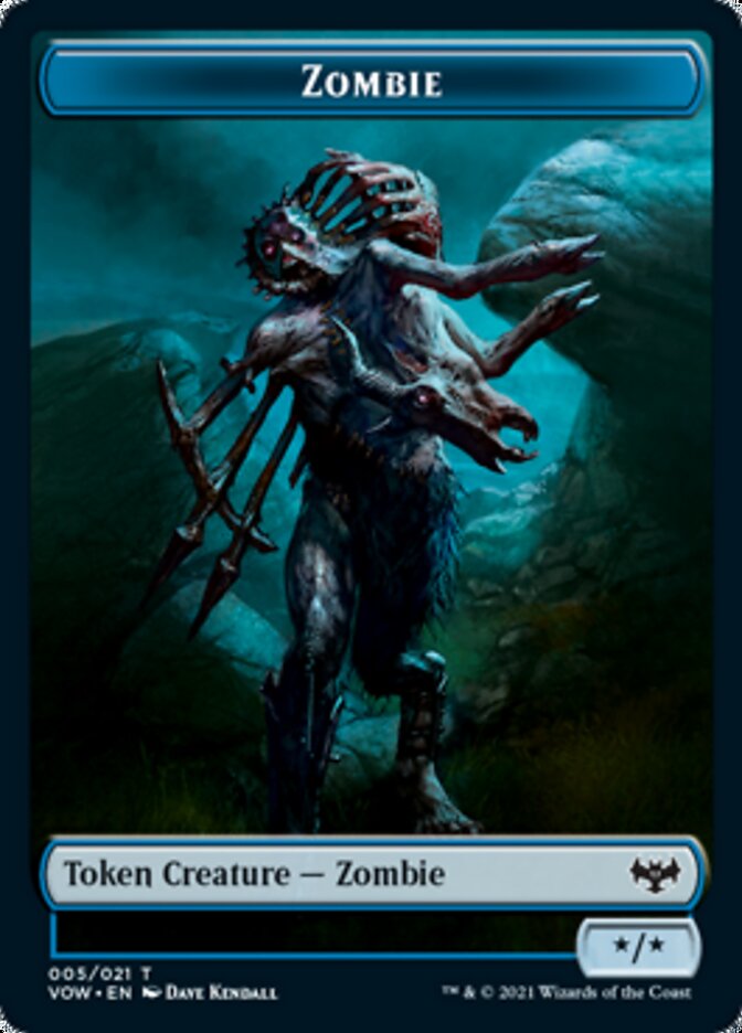 Zombie Token (005) [Innistrad: Crimson Vow Tokens] | Rook's Games and More