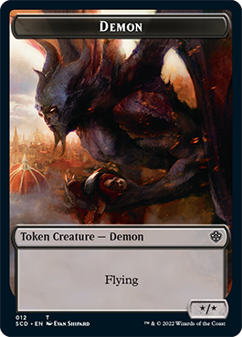 Demon // Demon Double-Sided Token [Starter Commander Decks] | Rook's Games and More