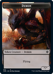 Demon // Demon Double-Sided Token [Starter Commander Decks] | Rook's Games and More